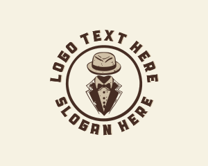 Retro Gentleman Tuxedo Logo