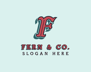 Fancy Western Boutique Letter F logo design