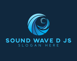 Wave Ocean Sea logo design