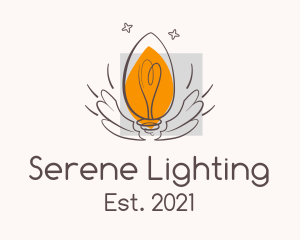 Winged Light Bulb  logo