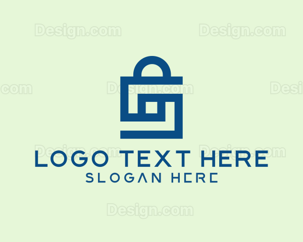 Shopping Bag Letter S Logo