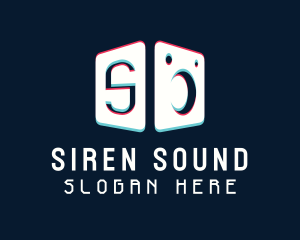 Stereo Speaker Letter S logo design