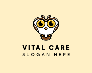 Heart Wild Owl  logo