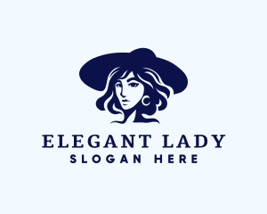 Fashion Hat Lady logo design