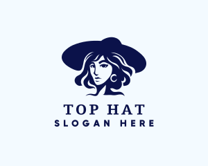 Fashion Hat Lady logo design