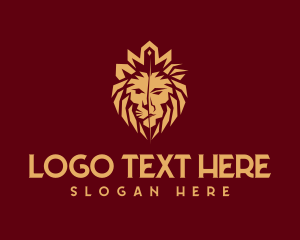 Golden Premium Lion Head logo