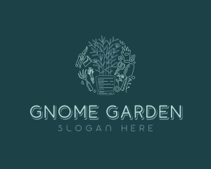 Plants Gardening Landscaper logo design