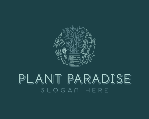 Plants Gardening Landscaper logo design