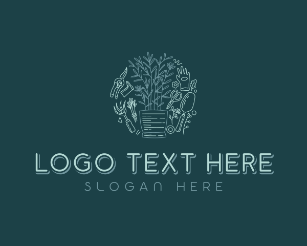 Potted Plant logo example 4