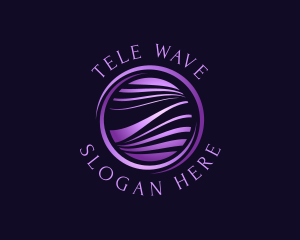 World Globe Waves logo design