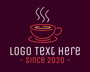 Neon Lights Coffee Cup logo