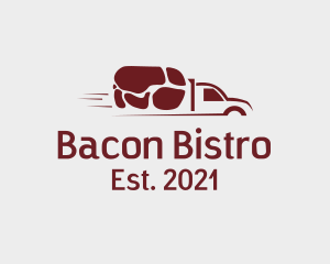 Pork Meat Delivery logo design