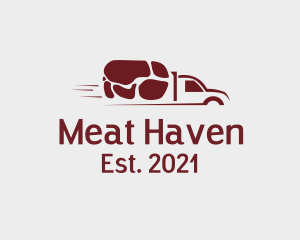 Pork Meat Delivery logo design