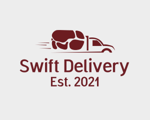 Pork Meat Delivery logo design