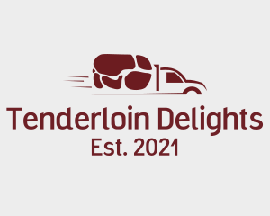 Pork Meat Delivery logo design