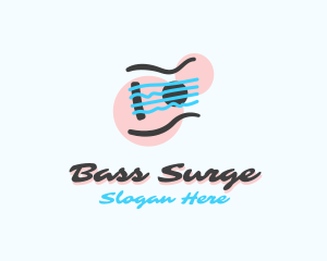 Bass String Guitar logo design