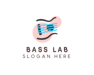 Bass String Guitar logo design