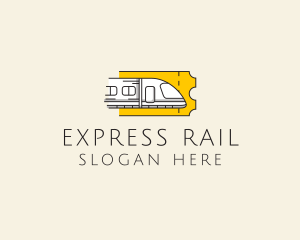 Train Ticket Railway logo design