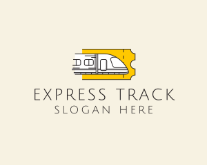 Train Ticket Railway logo design