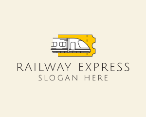 Train Ticket Railway logo design