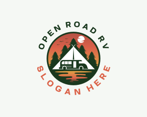 Camping Van Outdoor logo design