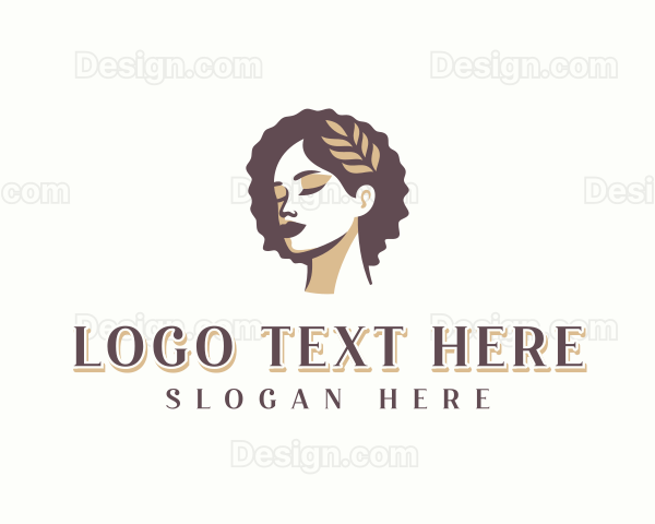 Hairdresser Curly Hair Logo