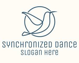 Blue Hummingbird Monoline logo