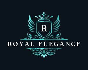 Royal Floral Shield  logo design