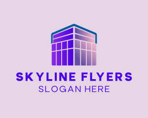 Purple Building Real Estate logo design