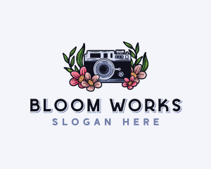 Camera Flower Photography logo design