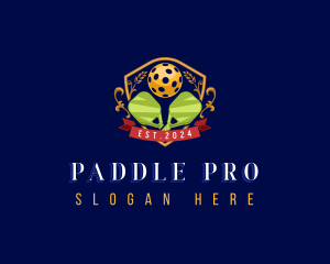 Pickleball Shield Tournament logo design