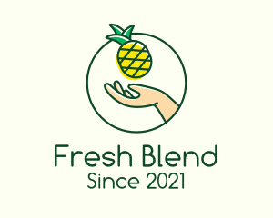 Hand Pineapple Fruit  logo