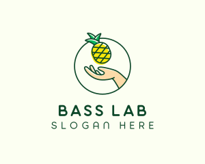 Hand Pineapple Fruit  logo design