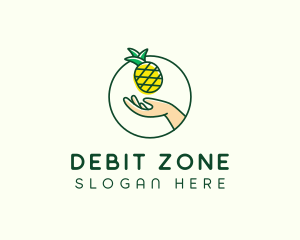 Hand Pineapple Fruit  logo design