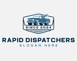 Tow Truck Dispatch Trucking logo design