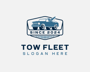 Tow Truck Dispatch Trucking logo design