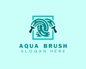 Painting Brush Wall Painter logo design