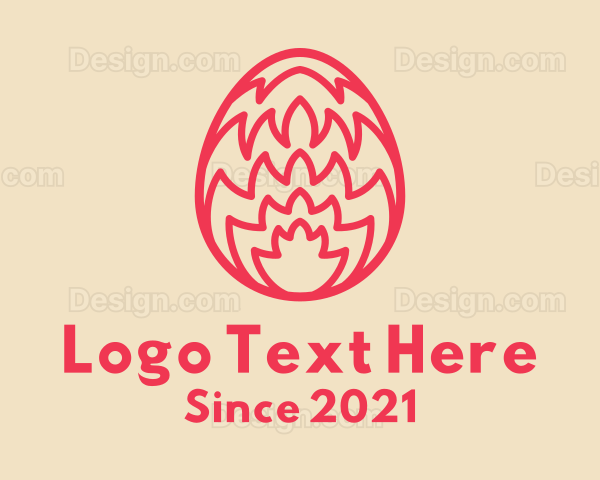 Red Easter Egg Logo