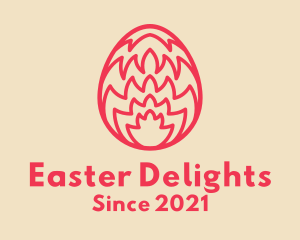 Red Easter Egg  logo design