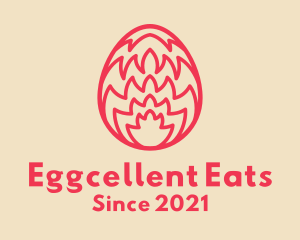 Red Easter Egg  logo