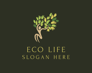 Green Tree Human logo design