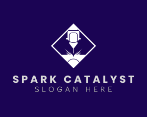 Industrial Laser Engraving Diamond logo design