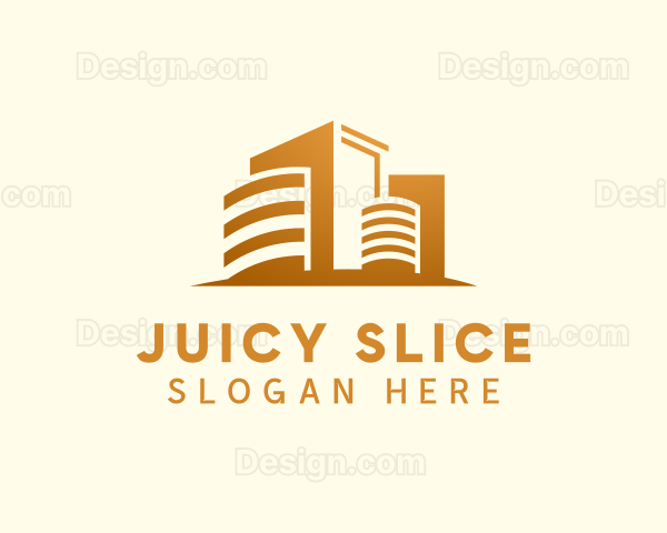 Skyscraper Building Contractor Logo