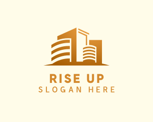 Skyscraper Building Contractor logo design