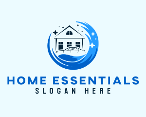 Home Car Cleaning Maintenance logo design