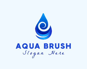 Water Drop Wave logo design