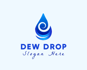 Water Drop Wave logo design