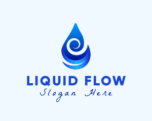 Water Drop Wave logo design