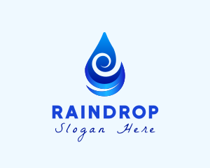 Water Drop Wave logo design