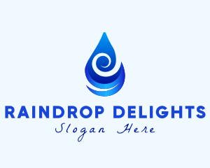 Water Drop Wave logo design